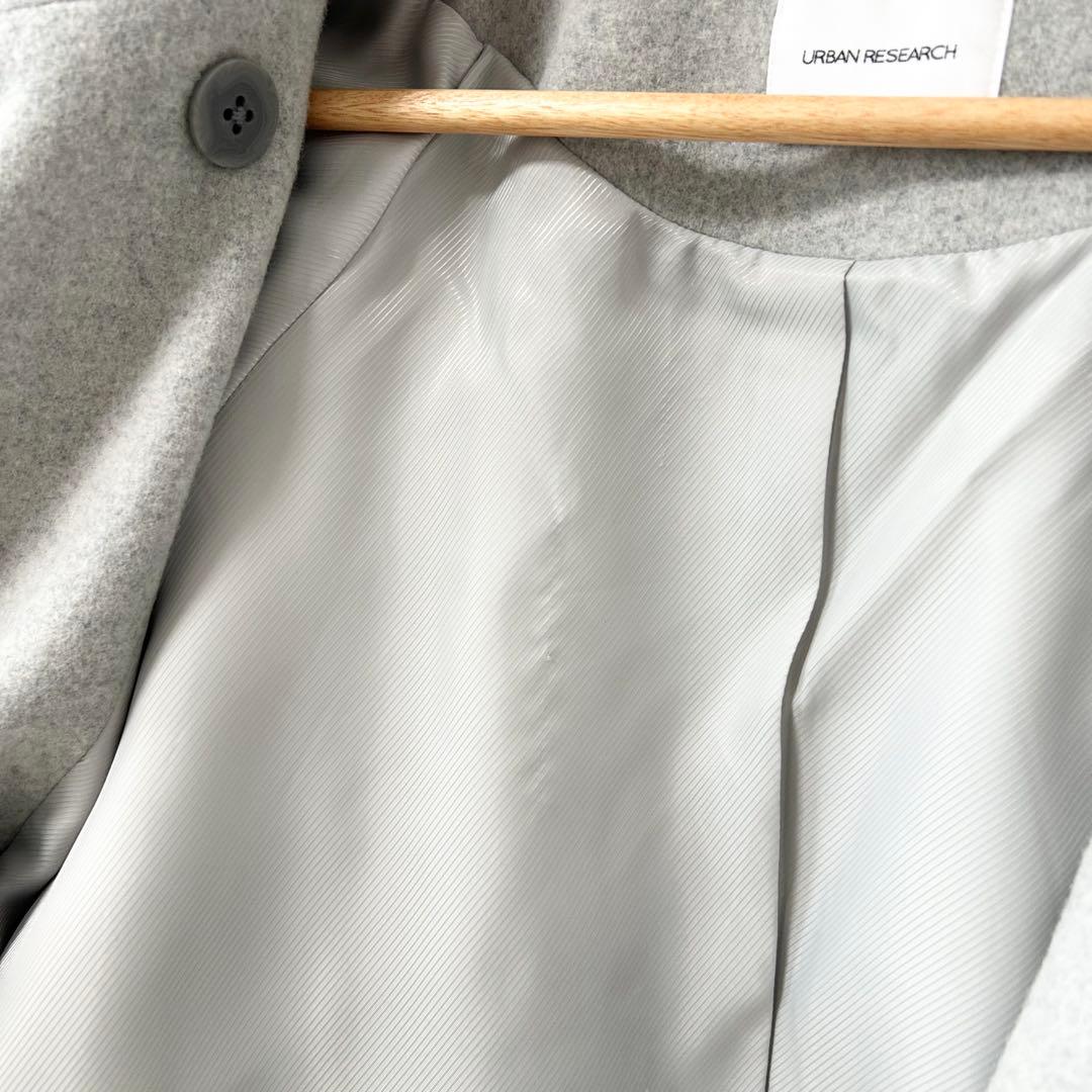 2024AW✨アーバンリサーチ　スーパー100メルトンPコート　TOP GRAY 5