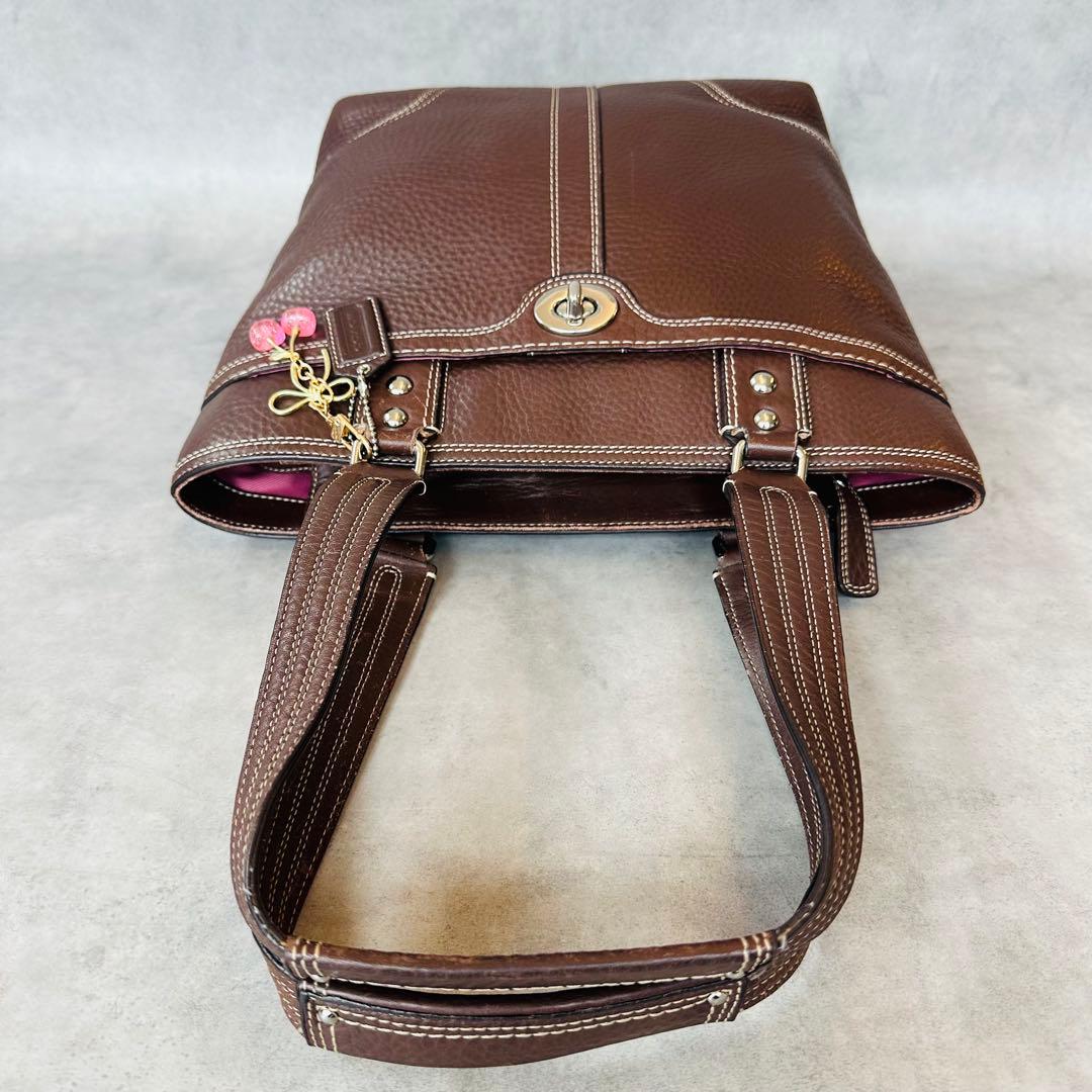 Y2K COACH Hamptons Leather Lunch Totebag 6