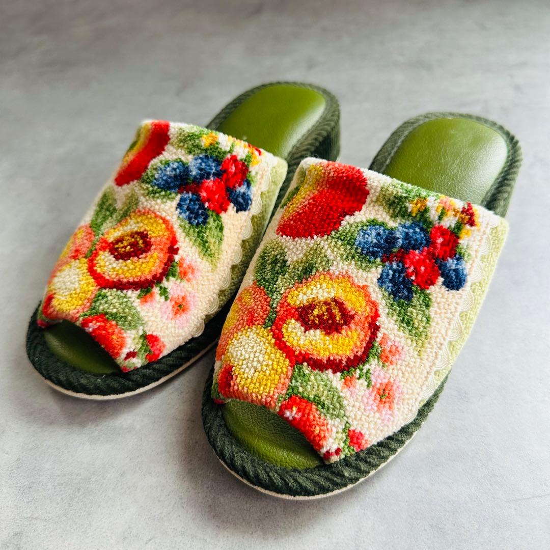 FEILER リトルオーチャード　シュニール織りタオル地　スリッパ