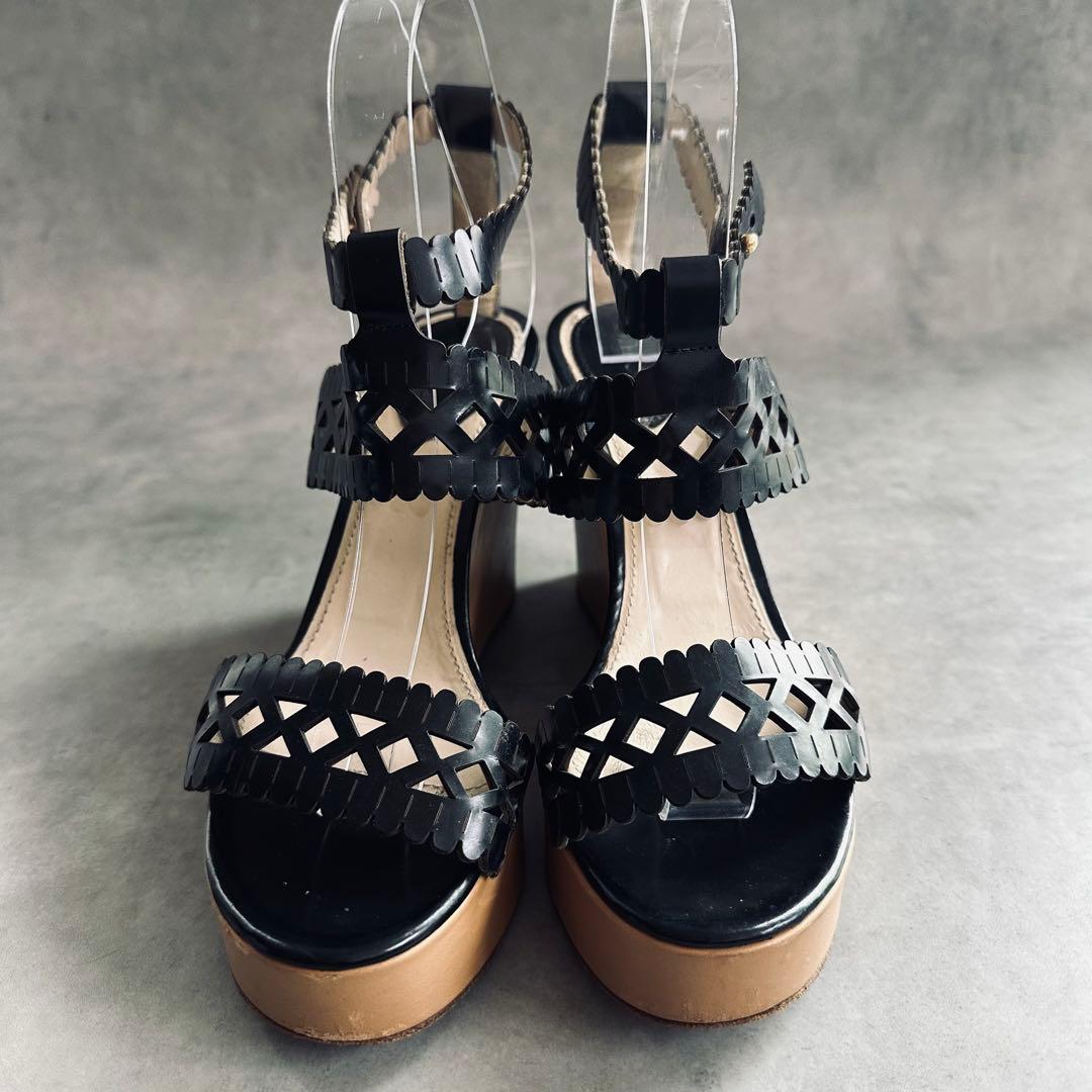 希少✨Y2K Chloe カッティングレザー　厚底サンダル　ウェッジソール 3