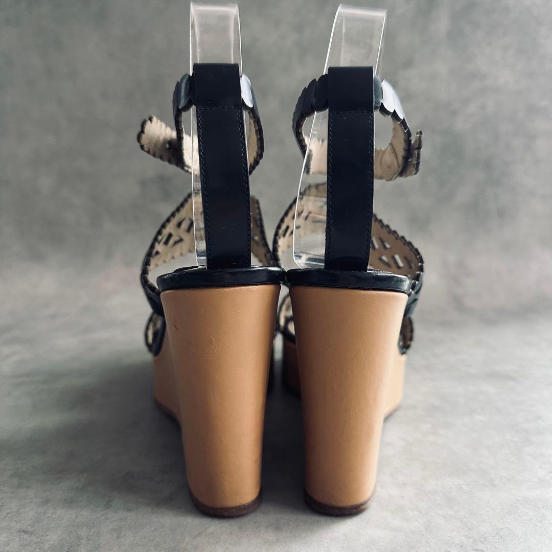 希少✨Y2K Chloe カッティングレザー　厚底サンダル　ウェッジソール 7