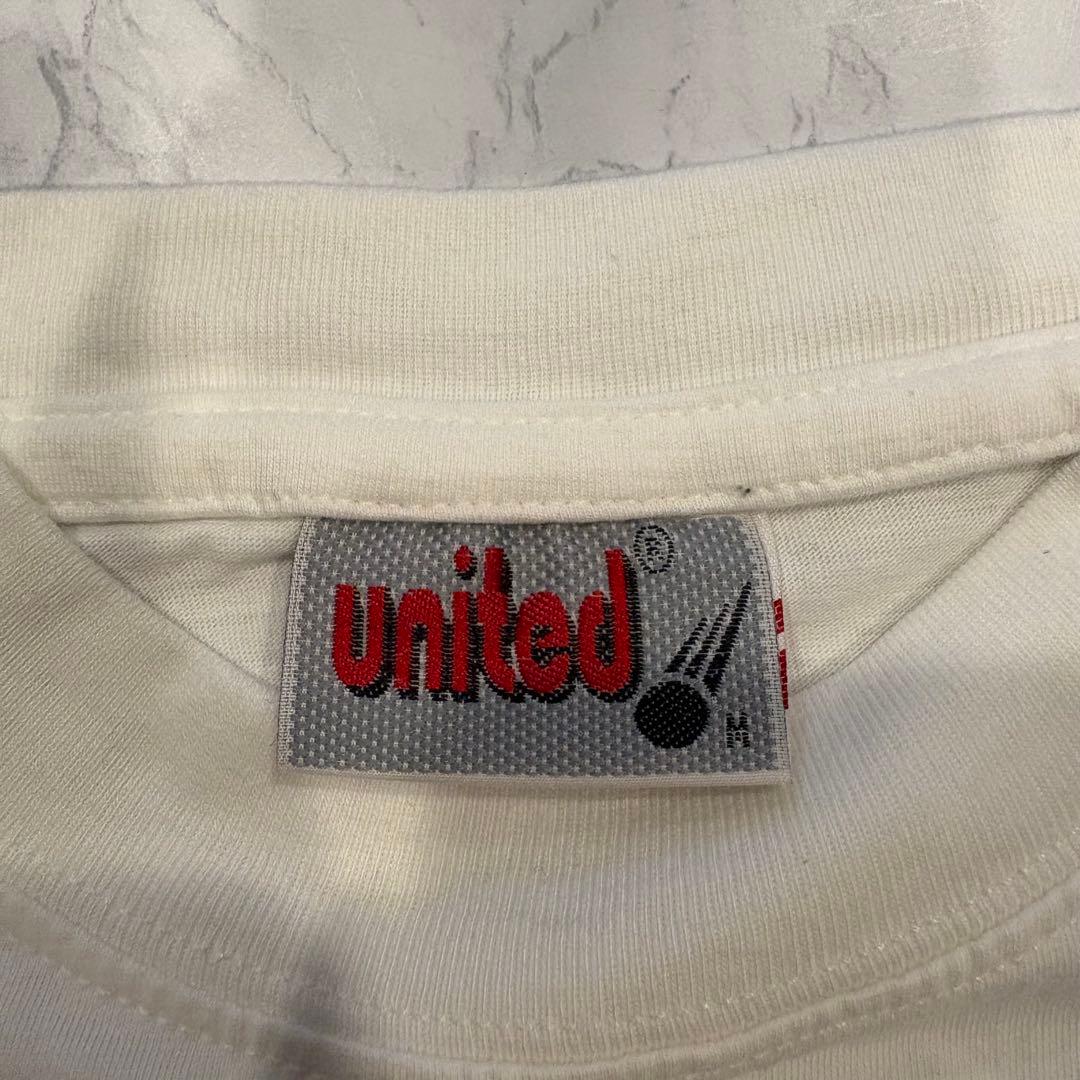 ユナイテッド 半袖Tシャツ 刺繍 ビッグシルエット 白　ホワイト M 男女着用可 5