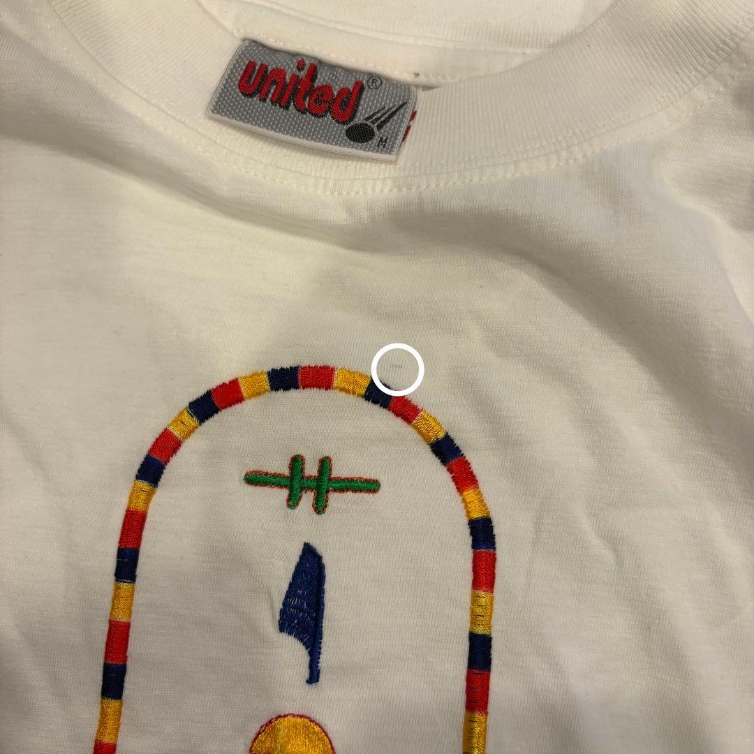 ユナイテッド 半袖Tシャツ 刺繍 ビッグシルエット 白　ホワイト M 男女着用可 7