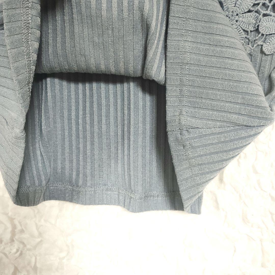 トッコクローゼット レース装飾付きノースリーブトップスライトブルー M 4