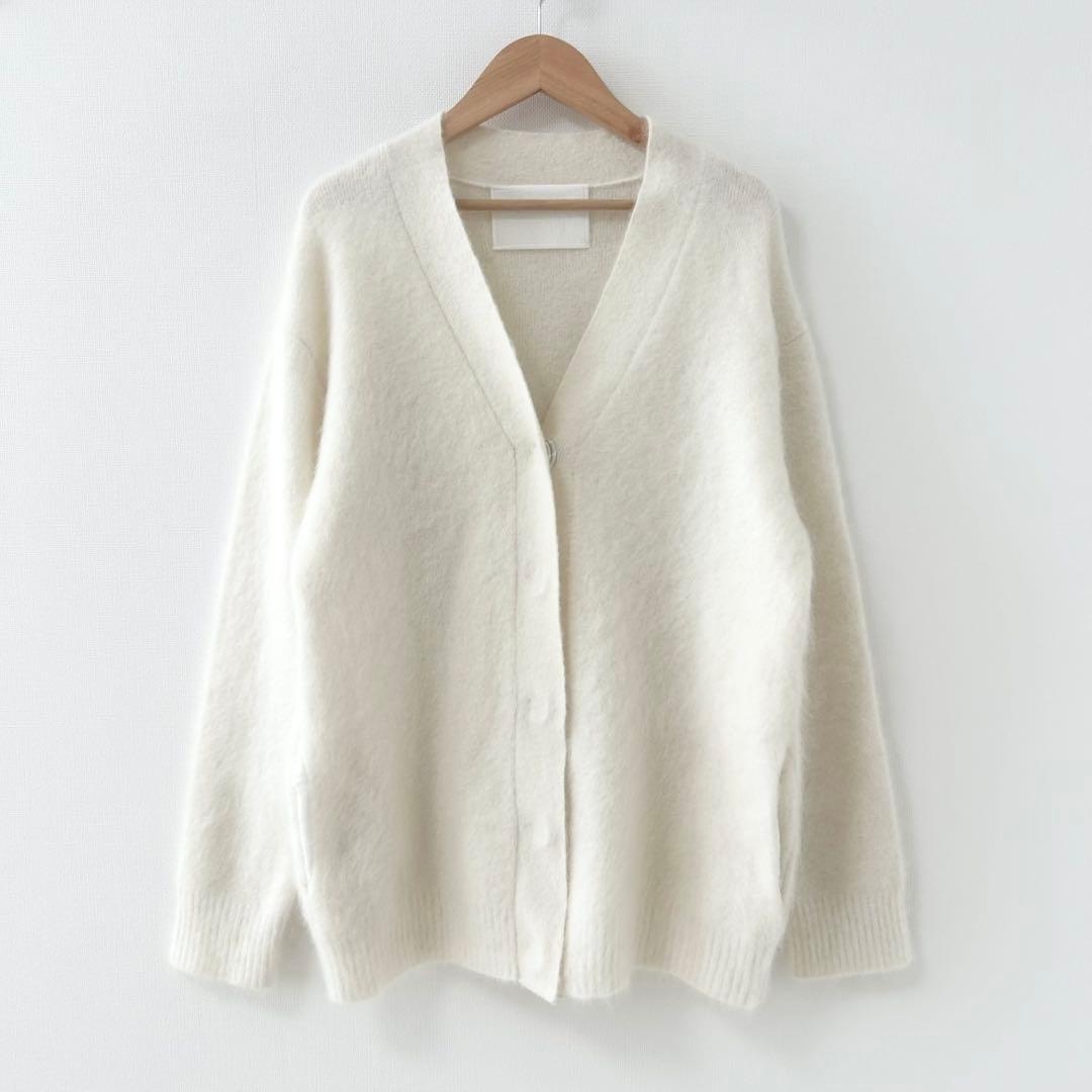 2025AW✨マイラン　モヘヤニットカーディガン　ホワイト
