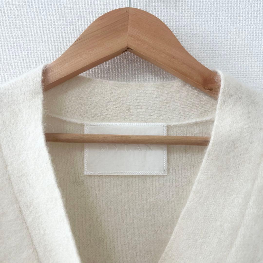 2025AW✨マイラン　モヘヤニットカーディガン　ホワイト 3