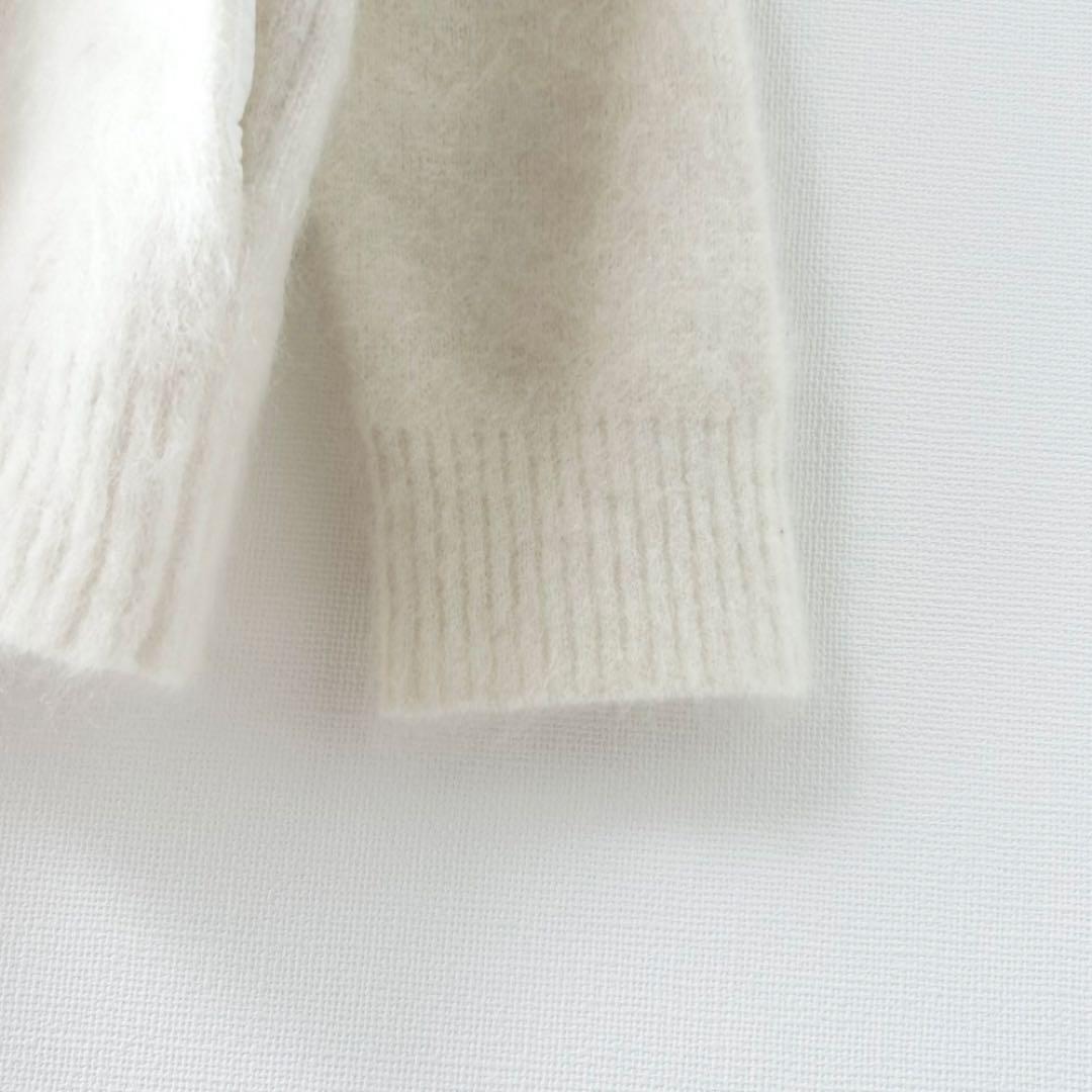 2025AW✨マイラン　モヘヤニットカーディガン　ホワイト 6