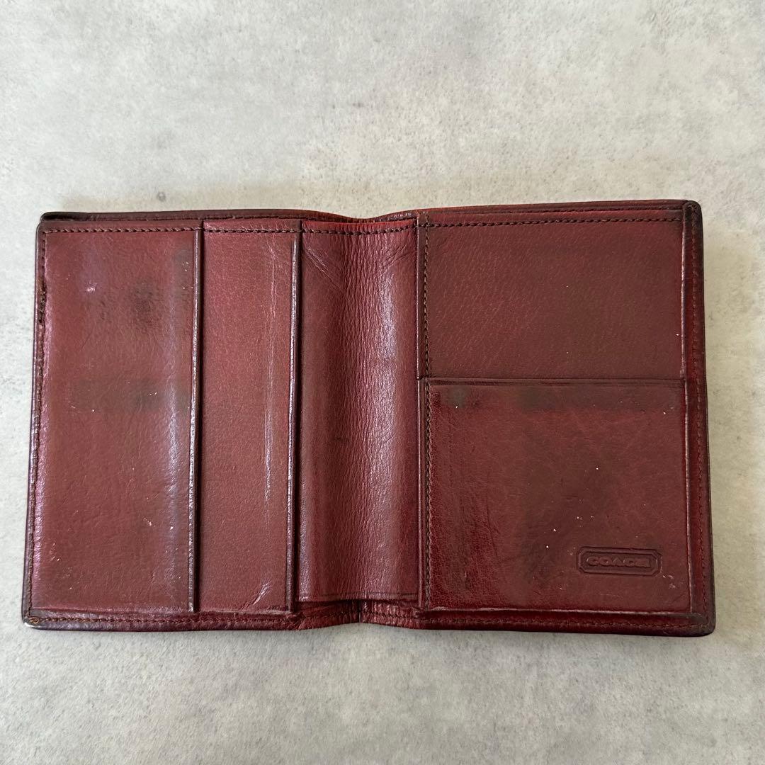 OLD COACH All leather bifold wallet 8