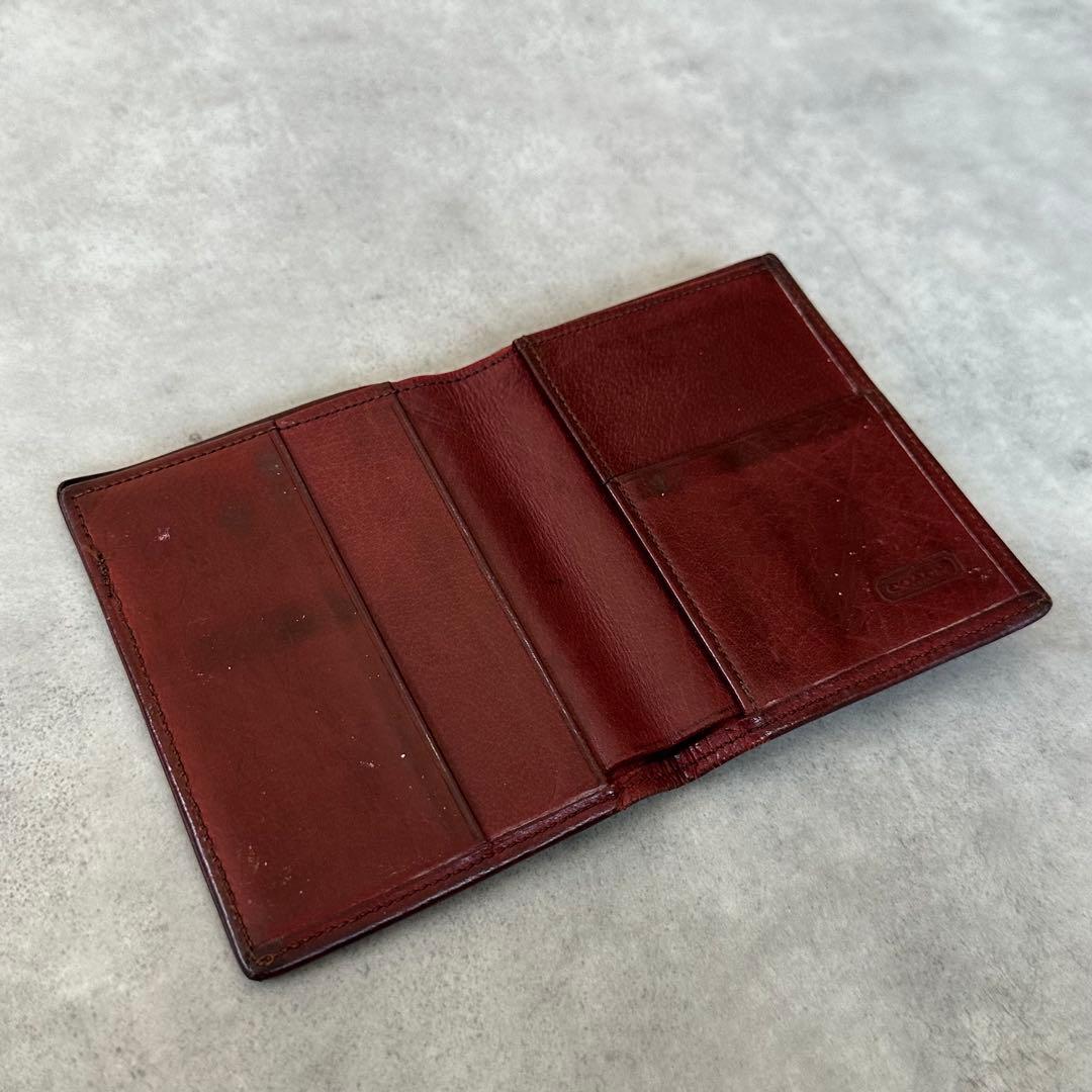 OLD COACH All leather bifold wallet 10