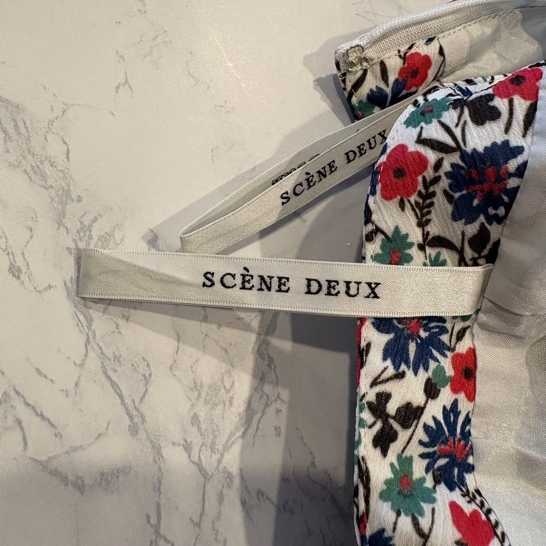 SCENE DEUX 花柄 フレアスカート 膝丈 総柄 Mサイズ　かわいい 7