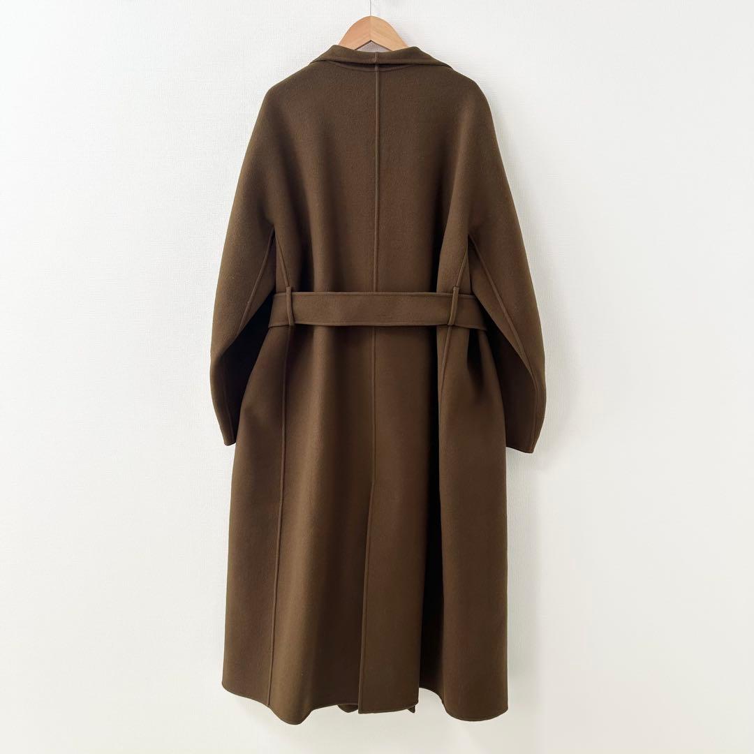 美品✨カオス　アールスーペリアノーカラーコート　キャメル　ブラウン 2