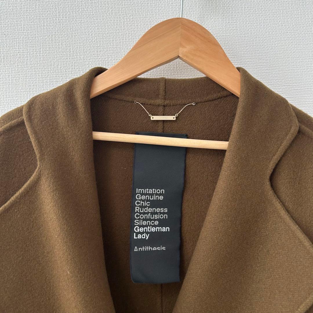 美品✨カオス　アールスーペリアノーカラーコート　キャメル　ブラウン 4