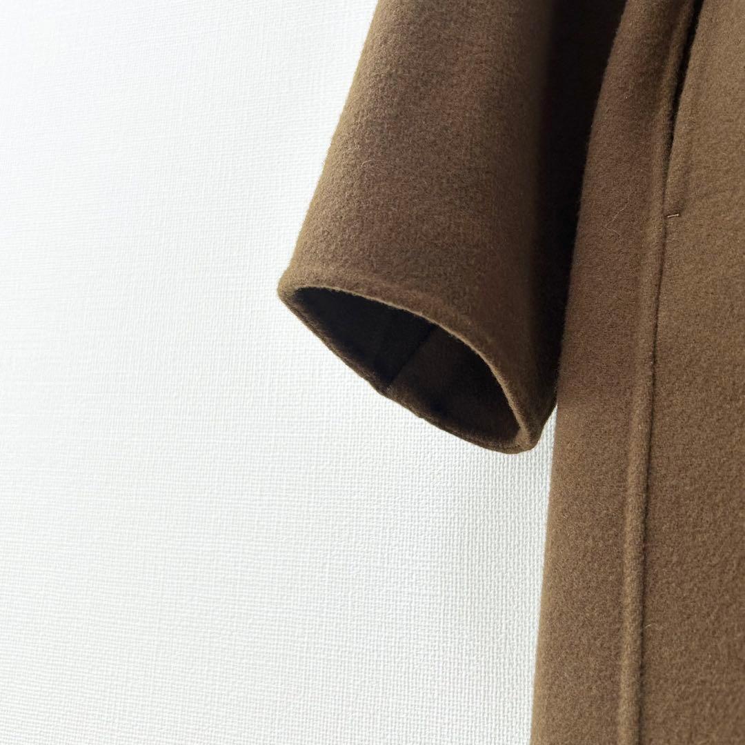 美品✨カオス　アールスーペリアノーカラーコート　キャメル　ブラウン 5