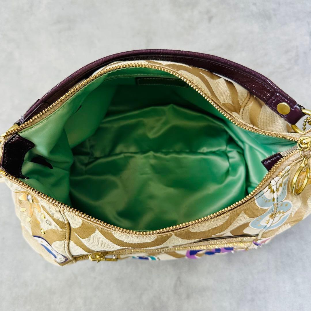 Y2K COACH Poppy Opart Studs Hobo Bag 13