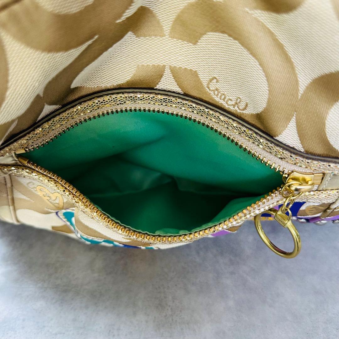 Y2K COACH Poppy Opart Studs Hobo Bag 16