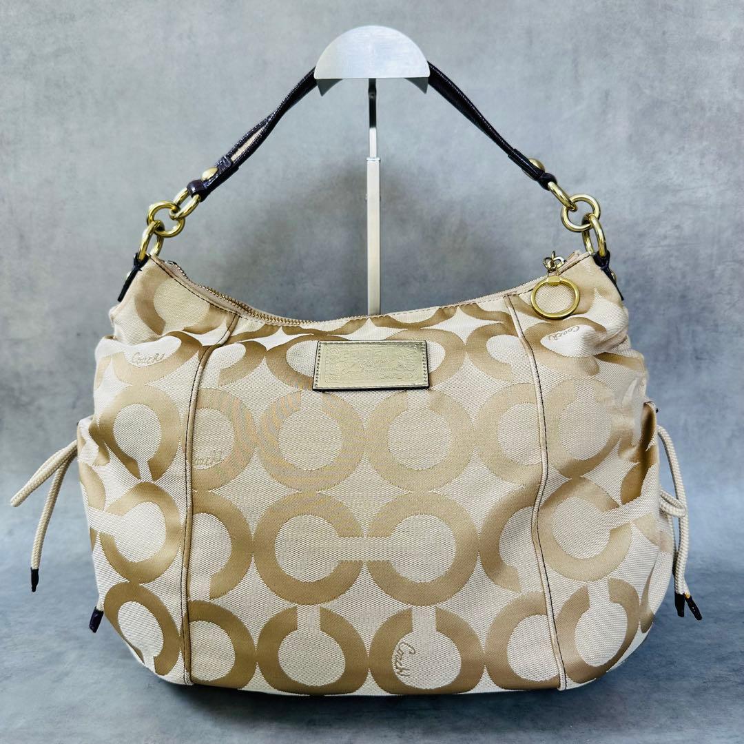 Y2K COACH Poppy Opart Studs Hobo Bag 3