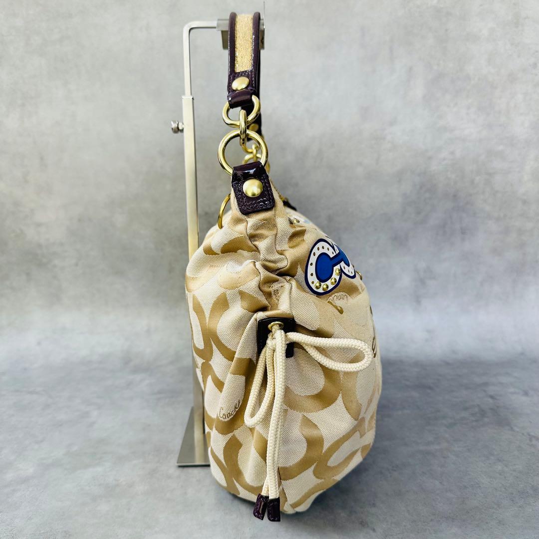 Y2K COACH Poppy Opart Studs Hobo Bag 5