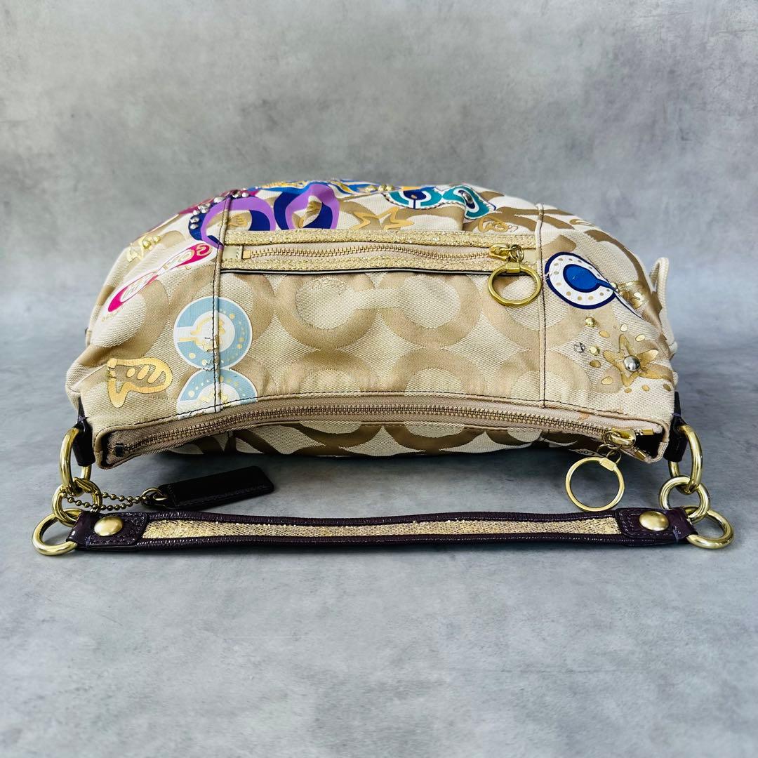 Y2K COACH Poppy Opart Studs Hobo Bag 7