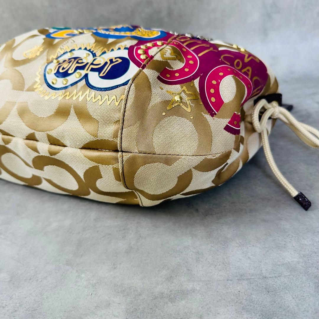 Y2K COACH Poppy Opart Studs Hobo Bag 9