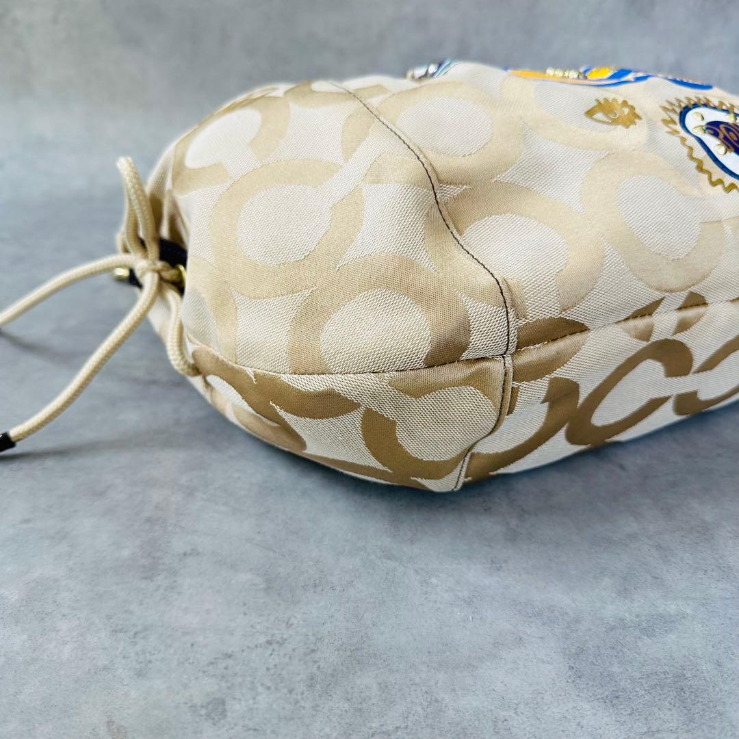 Y2K COACH Poppy Opart Studs Hobo Bag 10