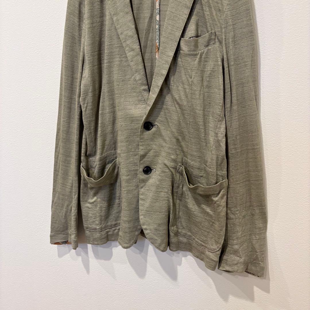 キャサリンハムネット テーラード　カーディガン　麻 リネン カーキ M メンズ 4
