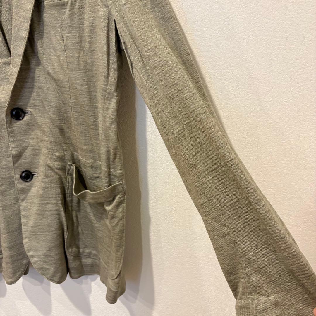 キャサリンハムネット テーラード　カーディガン　麻 リネン カーキ M メンズ 5