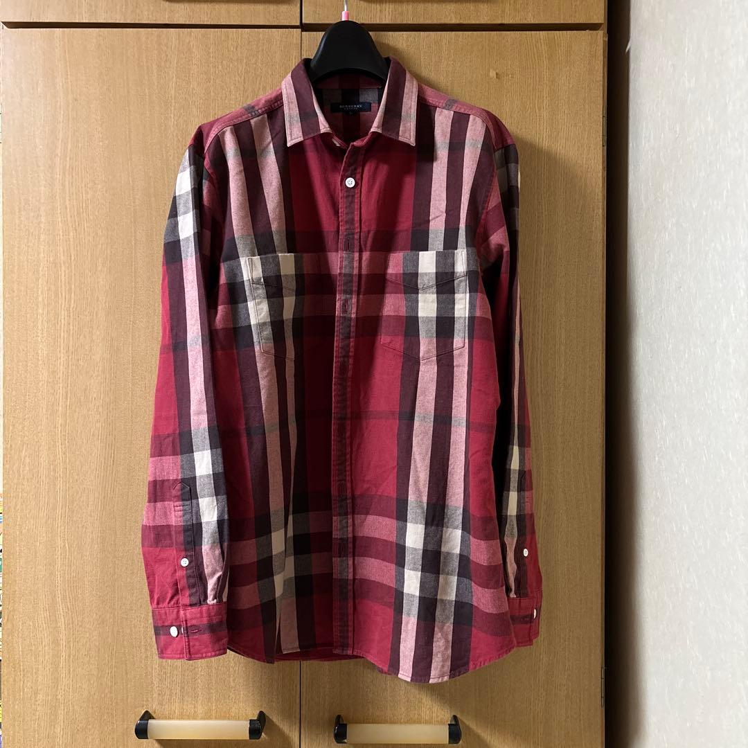 Burberry チェック柄 長袖シャツ Lサイズ