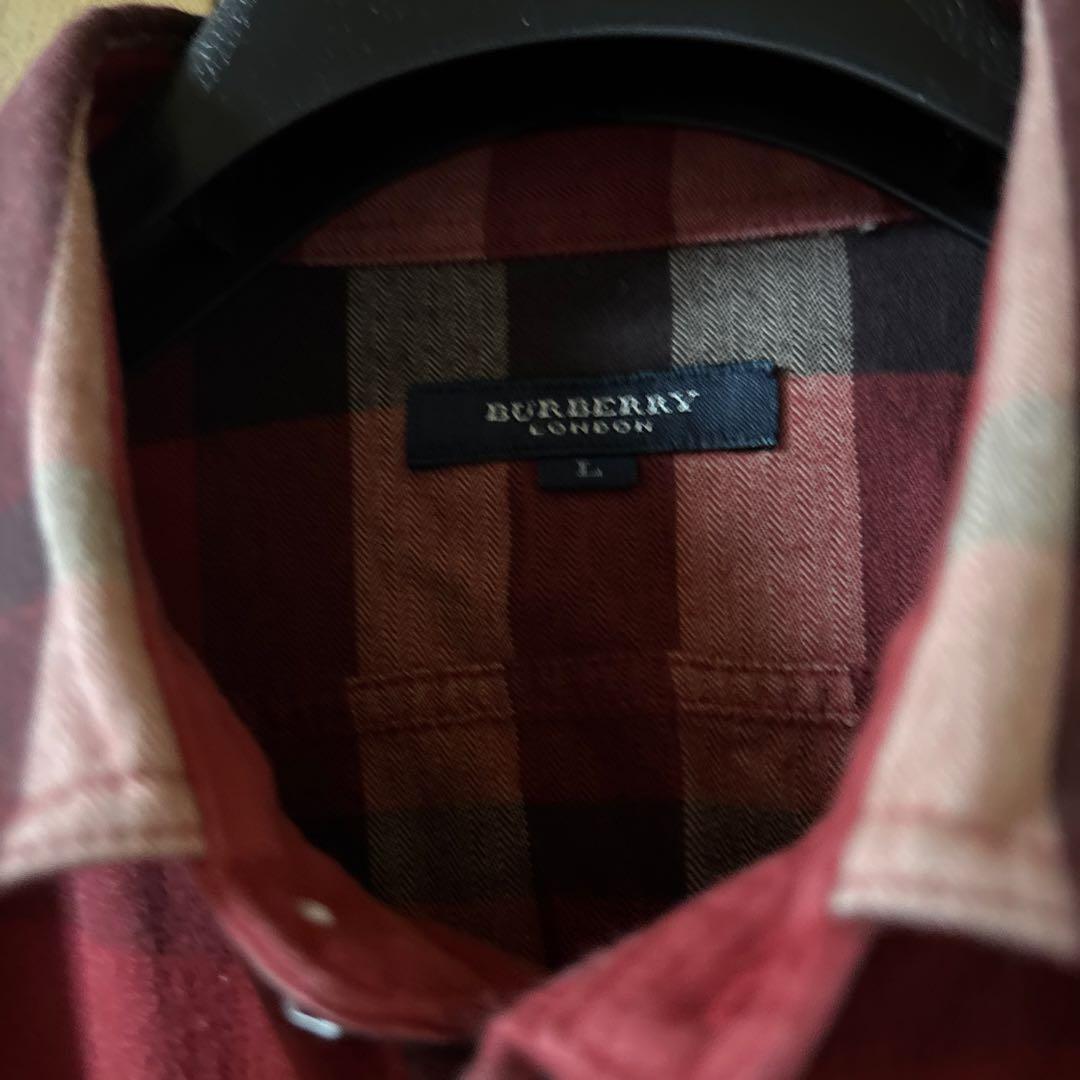 Burberry チェック柄 長袖シャツ Lサイズ 2