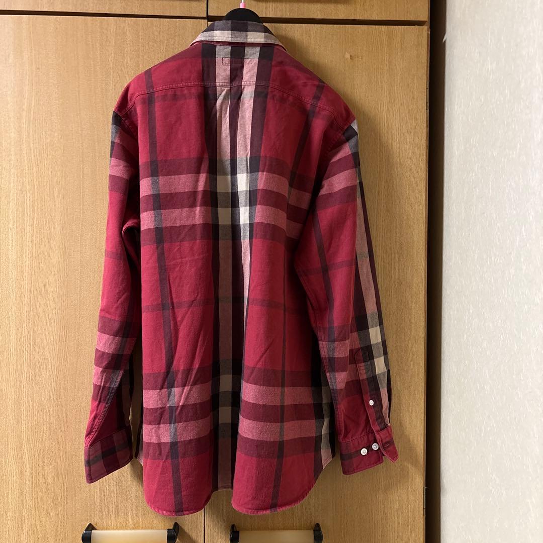 Burberry チェック柄 長袖シャツ Lサイズ 4