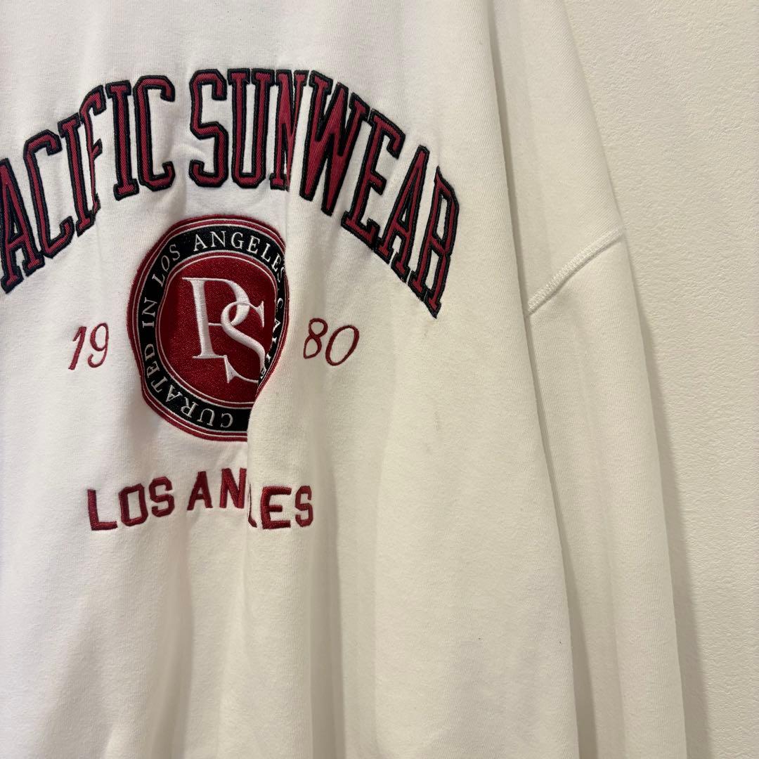 スウェット トレーナー ロゴ　刺繍 ホワイト 白　Mサイズ　大きい　カジュアル 4