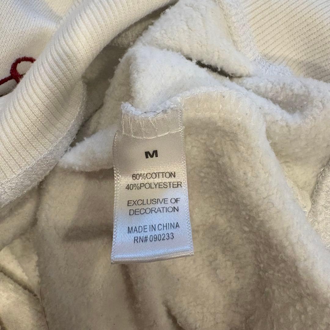 スウェット トレーナー ロゴ　刺繍 ホワイト 白　Mサイズ　大きい　カジュアル 6