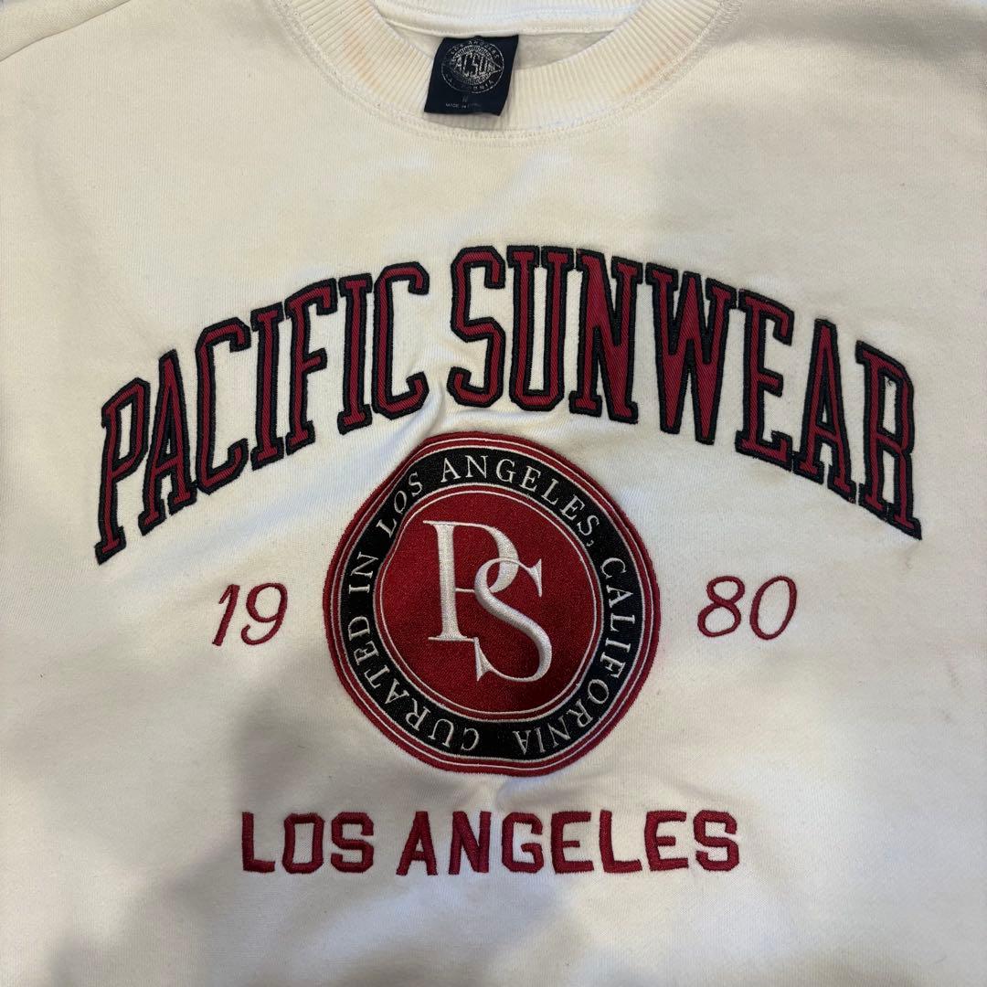 スウェット トレーナー ロゴ　刺繍 ホワイト 白　Mサイズ　大きい　カジュアル 8