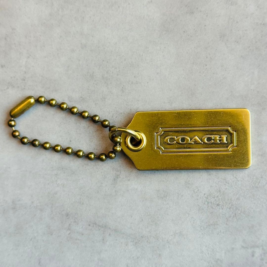 OLD COACH Gold metal hangtag charm ②