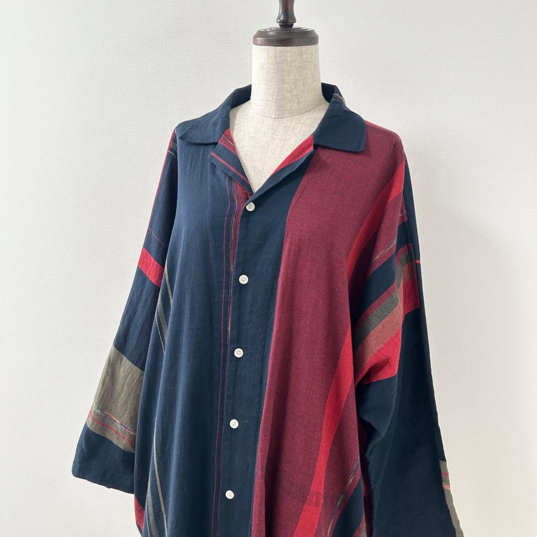 tamaki niime タマキニイメ　ロングワンピース　ネイビー　赤 3