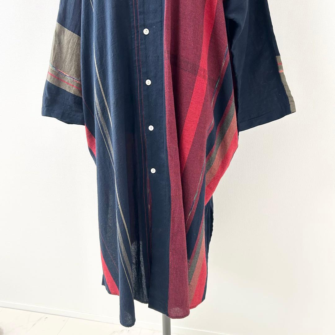 tamaki niime タマキニイメ　ロングワンピース　ネイビー　赤 4