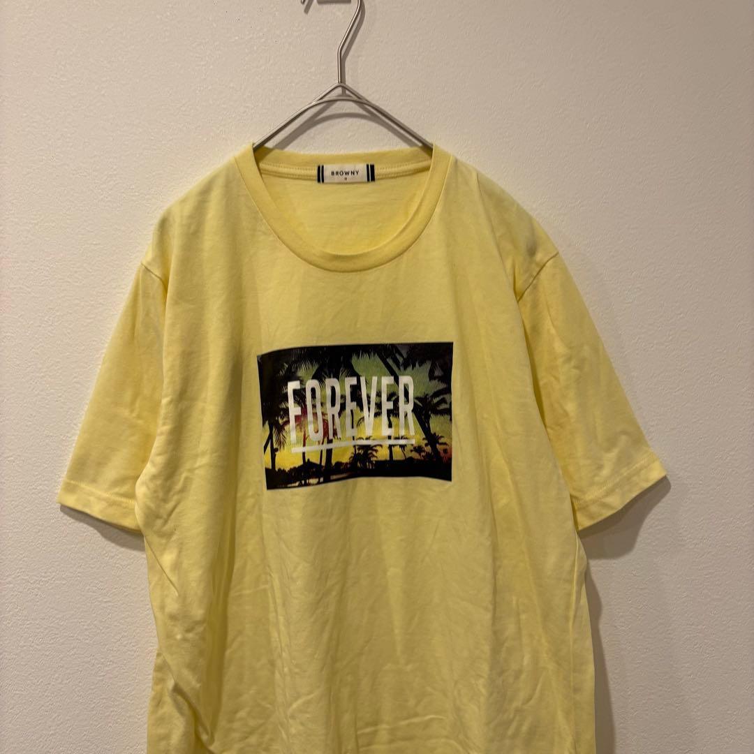 .BROWNY 半袖Tシャツ ロゴ イエロー　黄色 M 夏　カジュアル 2