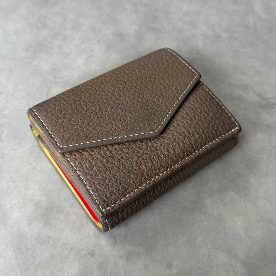 BONAVENTURA スモール ウォレット シュリンクレザー エトープ 4