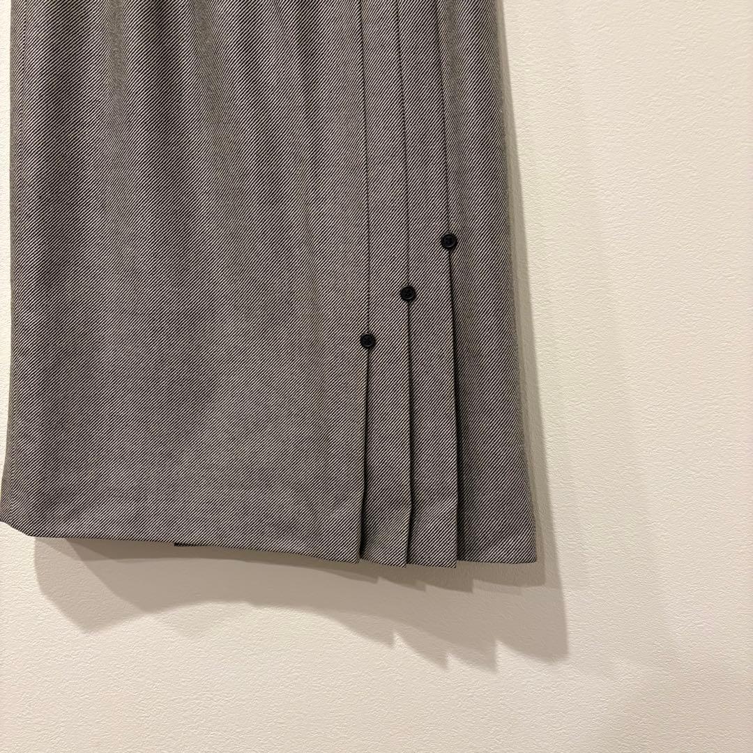 ジェーンモア ロングスカート タック ミモレ丈 灰色　グレー 11号 L相当 2