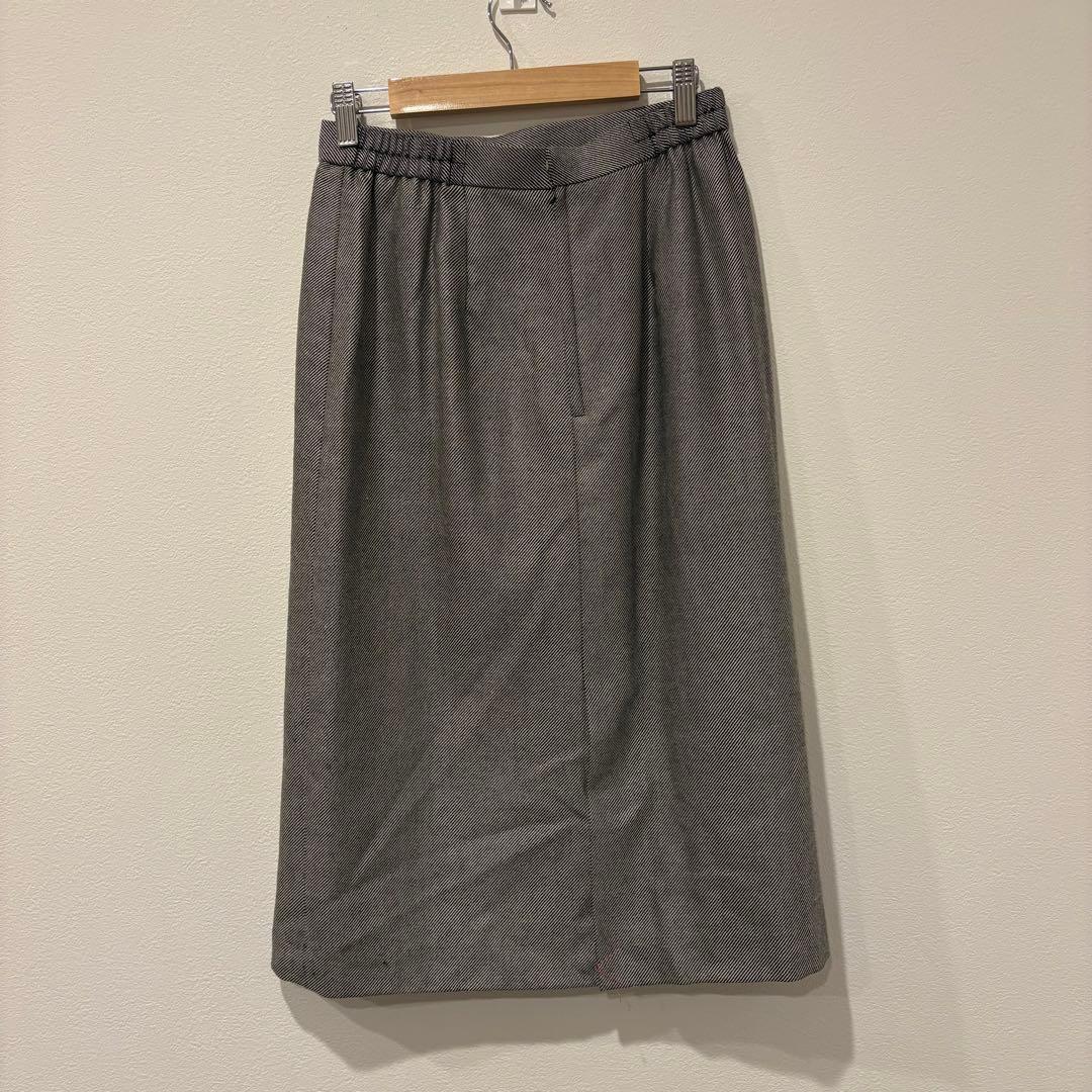 ジェーンモア ロングスカート タック ミモレ丈 灰色　グレー 11号 L相当 4