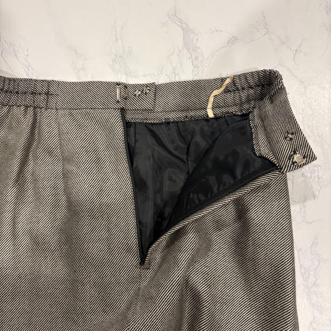 ジェーンモア ロングスカート タック ミモレ丈 灰色　グレー 11号 L相当 8