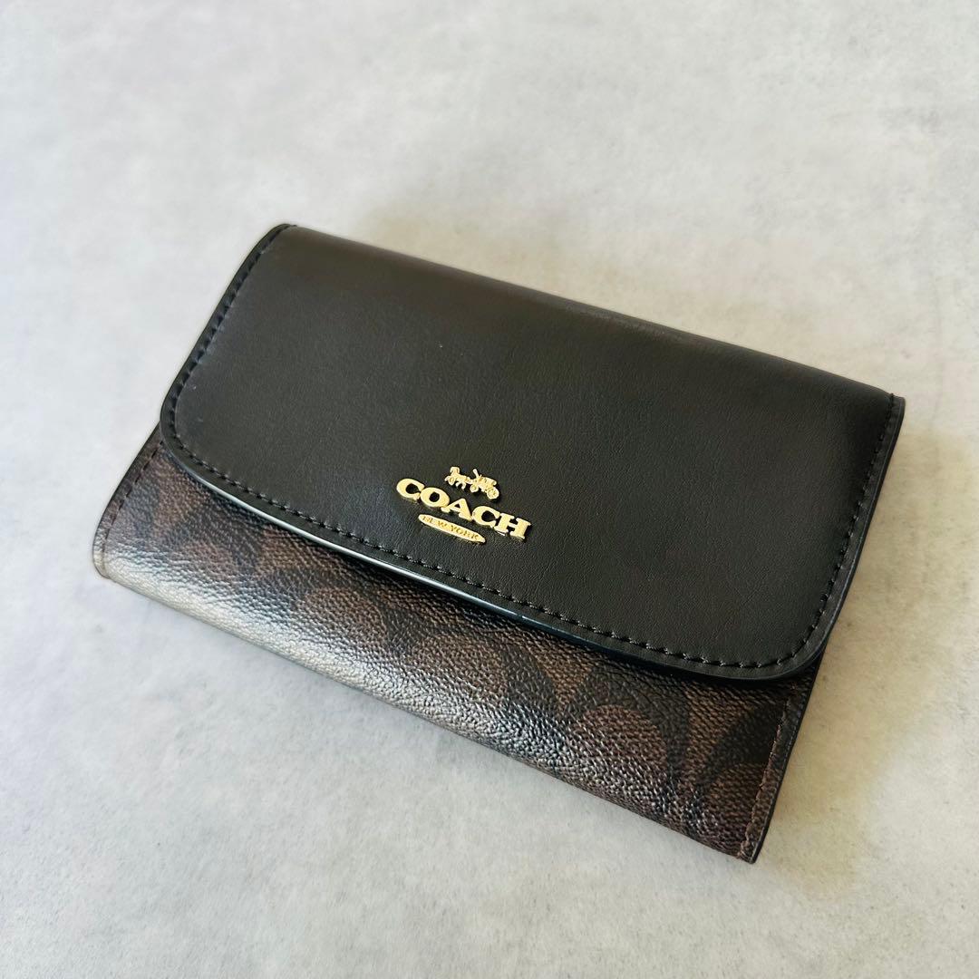 COACH シグネチャー ミディアム エンベロープ ウォレット 二つ折り財布 4