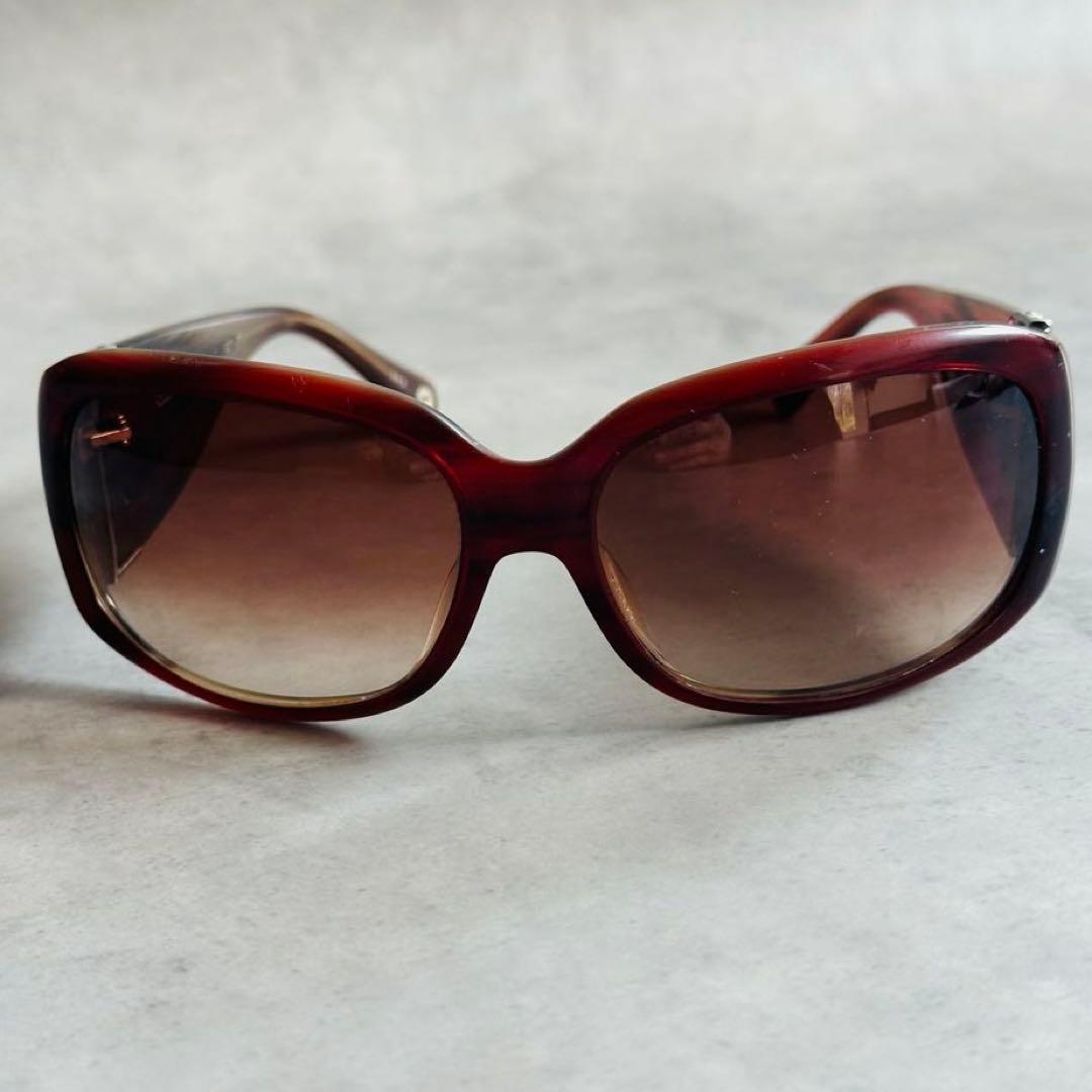 Y2K COACH CARMEN メタルシグネチャー サングラス　バーガンディ 2