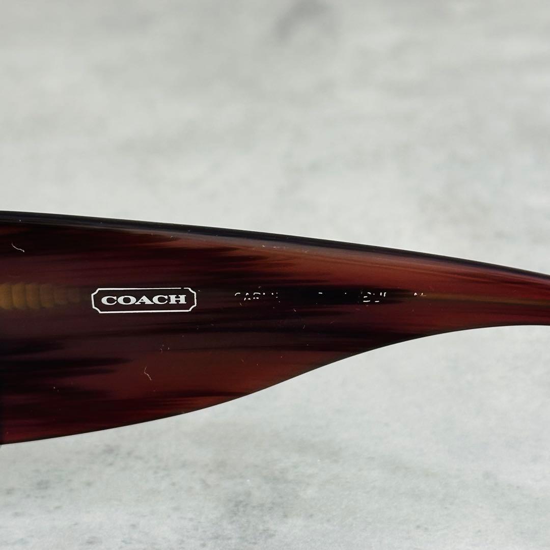 Y2K COACH CARMEN メタルシグネチャー サングラス　バーガンディ 8