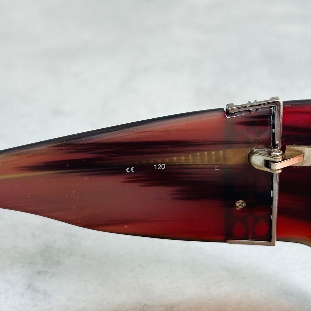 Y2K COACH CARMEN メタルシグネチャー サングラス　バーガンディ 9