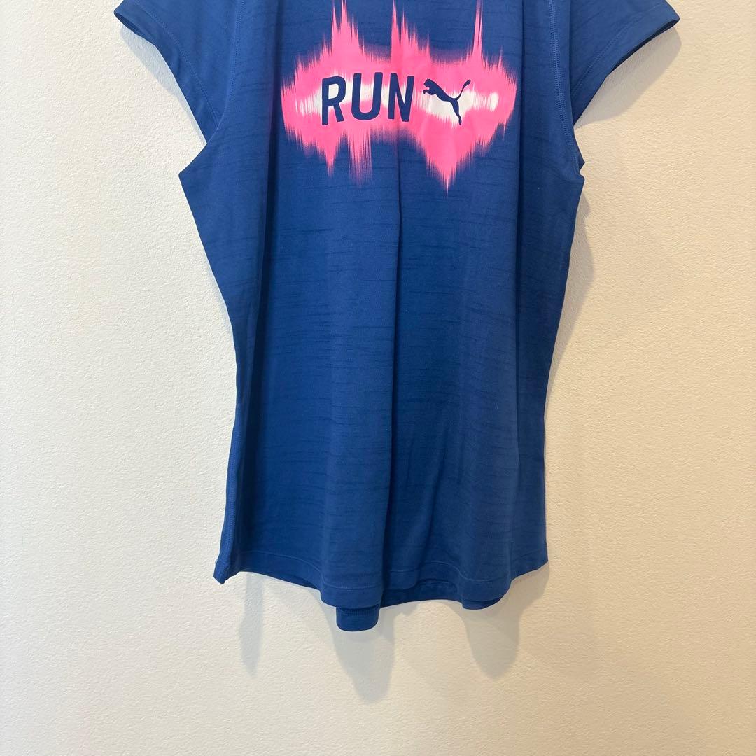 プーマ ランニングTシャツ 半袖 ドライセル 吸汗速乾 ブルー 青　L スポーツ 3