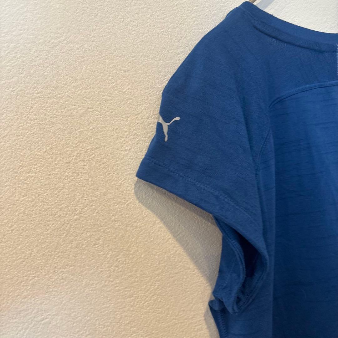 プーマ ランニングTシャツ 半袖 ドライセル 吸汗速乾 ブルー 青　L スポーツ 6