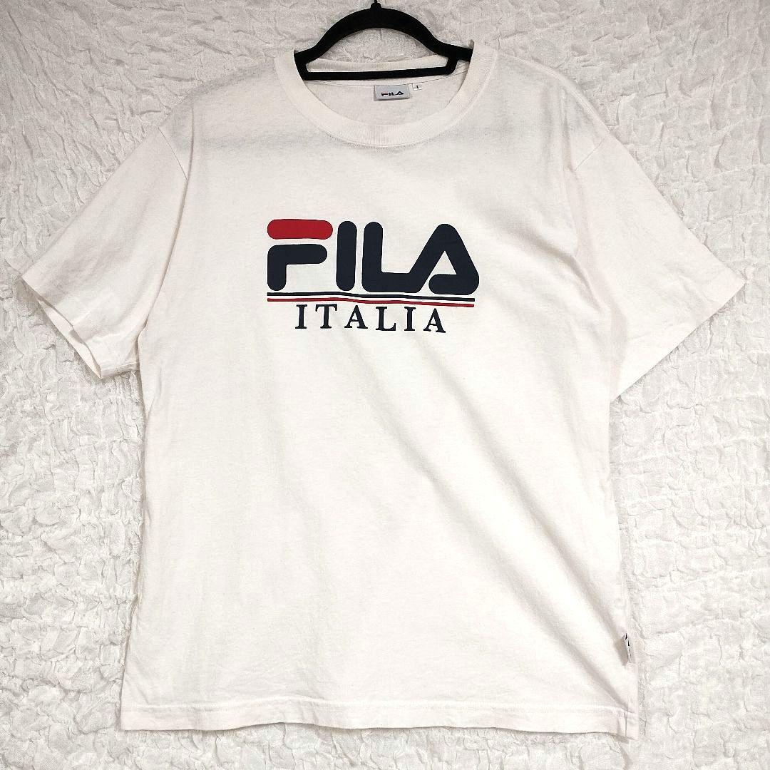FILA ホワイト Tシャツ L スポーツ カジュアル