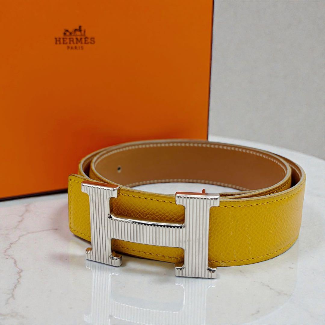 ⭐️良品⭐️ エルメス ベルト コンスタンス Hストリエ 70 イエロー