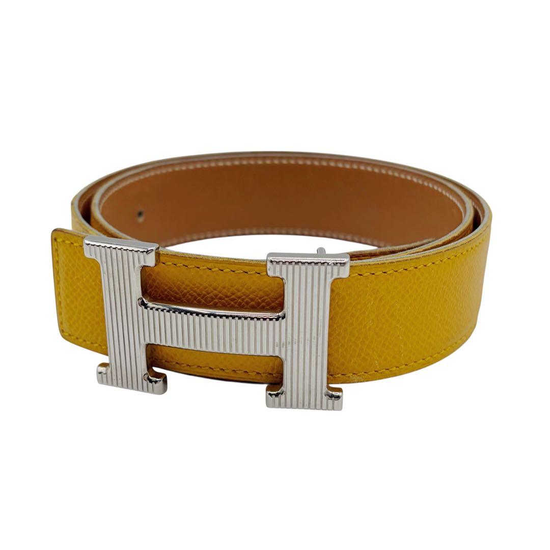 ⭐️良品⭐️ エルメス ベルト コンスタンス Hストリエ 70 イエロー 2