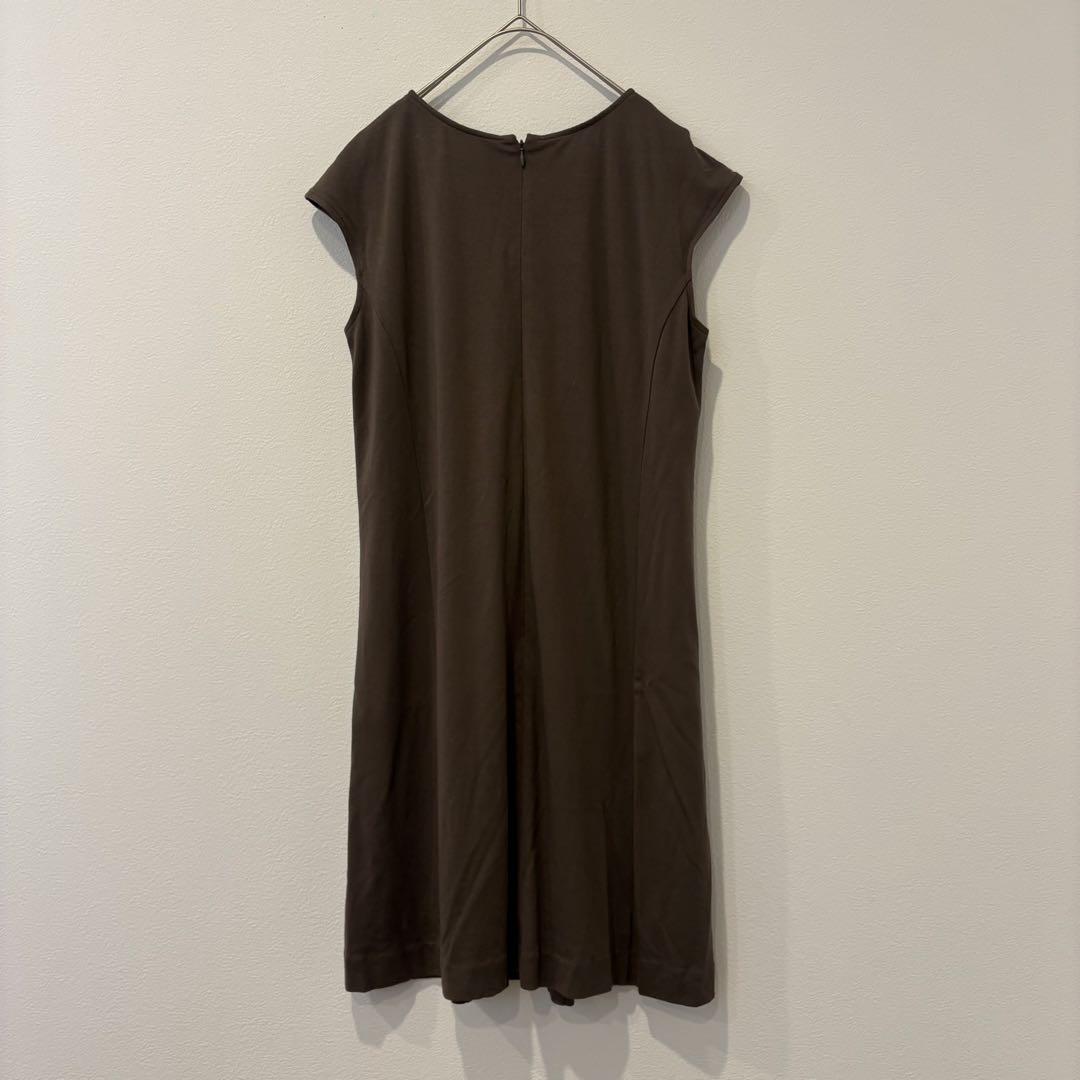 プロポーション ワンピース 装飾　ブラウン 茶色　3 膝丈　ノースリーブ 7